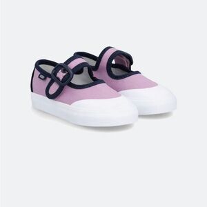 Vans Pink and White Sneakers with Canvas Material